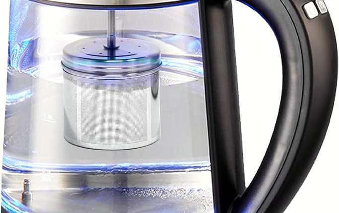 Elegancki czajnik szklany LED