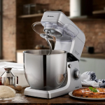 Zestaw misek do robota planetarnego Gorenje na białym tle z logo marki